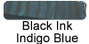 black ink indigo blue